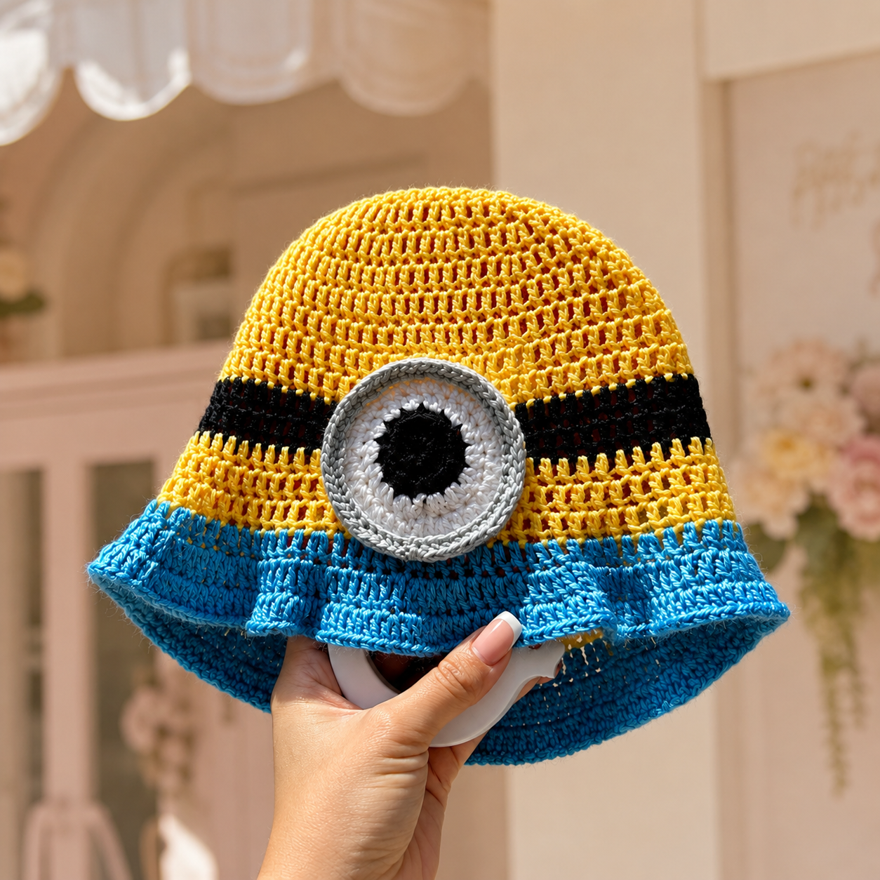 Yellow Cartoon Buddy Bucket Hat | PDF Crochet Pattern